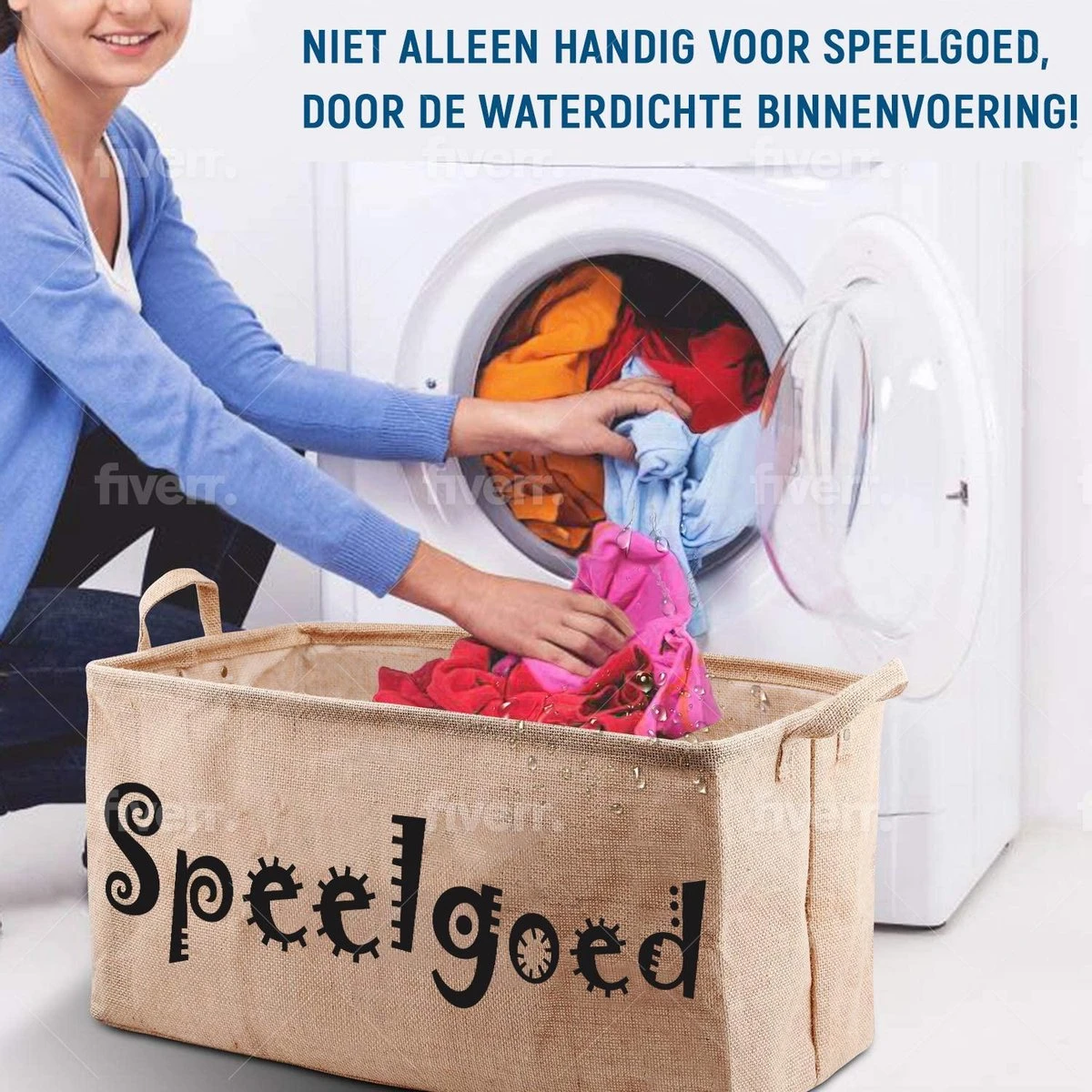 Speelgoed Opbergdoos Kinderen Speelgoedmand - Speelgoed Opbergen - Opbergmand - Speelgoed Organizer - Speelgoedkist - 56x33x30CM 8 Speelgoed Opbergdoos Kinderen Speelgoedmand - Speelgoed Opbergen - Opbergmand - Speelgoed Organizer - Speelgoedkist - 56x33x30CM - Afbeelding 6