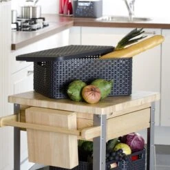 Curver Style Mand L - 30L - Antraciet Met Deksel 23 Curver Style Mand L - 30L - Antraciet Met Deksel -Thuisopslag 1200x1200 2657