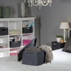 Curver Style Mand L - 30L - Antraciet Met Deksel 24 Curver Style Mand L - 30L - Antraciet Met Deksel -Thuisopslag 1200x1200 2658