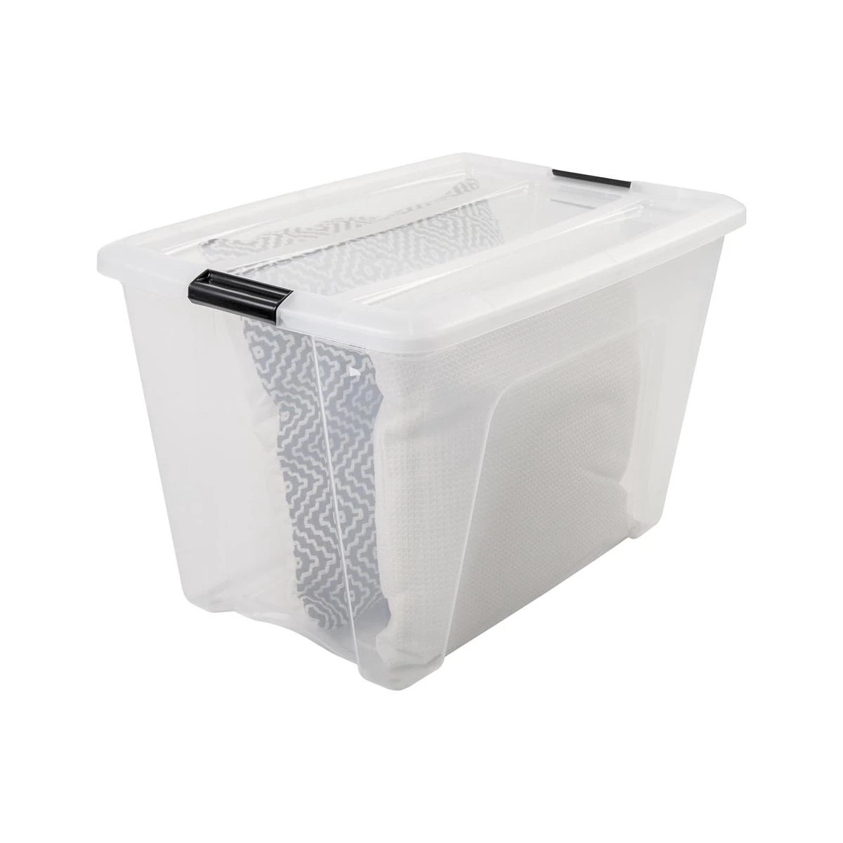 IRIS Topbox Opbergbox - 60L - 4 Stuks - Transparant/Zwart 5 IRIS Topbox Opbergbox - 60L - 4 Stuks - Transparant/Zwart - Afbeelding 3