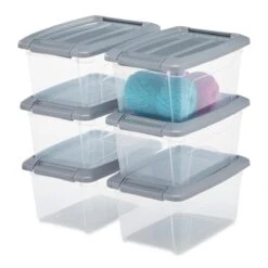 IRIS New Topbox Opbergbox - 5L - Kunststof - Transparant/Zilvergrijs - Set Van 6 -Thuisopslag 1200x1200 2693