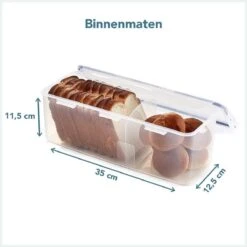 Lock&Lock Vershouddoos Voor Brood - Brooddoos - Broodtrommel - Brood Bewaren - Opbergdoos - Bewaardoos Met Deksel - 100% Luchtdicht - BPA Vrij - 5 Liter - Transparant -Thuisopslag 1200x1200 289