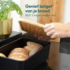 Gadgy Broodtrommel Met Bamboe Deksel – Brooddoos Met Snijplank - 36x19.5x11.5 Cm- Zwart 12 Gadgy Broodtrommel Met Bamboe Deksel – Brooddoos Met Snijplank - 36x19.5x11.5 Cm- Zwart -Thuisopslag 1200x1200 302