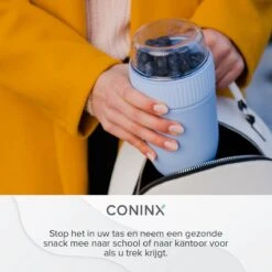 Coninx Yoghurtbeker To Go - Muesli Beker To Go - Lunchbeker - Mueslibeker 640ml ( 450ml+190ml ) - Blauw 21 Coninx Yoghurtbeker To Go - Muesli Beker To Go - Lunchbeker - Mueslibeker 640ml ( 450ml+190ml ) - Blauw -Thuisopslag 1200x1200 31