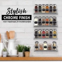 Kruidenrek Ophangbaar Kruidenpotjes Wandrek Organizer Keuken Accessoires - Geschikt Voor Bijna Alle Kruidenpotjes -Thuisopslag 1200x1200 333