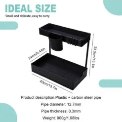 Kruidenrekken, Opslagrekken In De Keuken, 2 Lagen, Naaierrekken Op Het Aanrecht, Voor Organisatoren Van Kruidenrekken, Aardewerk/Opbergrekken Van De Keuken -Thuisopslag 1200x1200 417