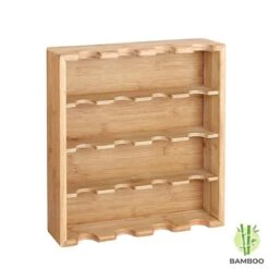 Merkloos Decopatent® Kruidenrekje Ophangbaar - Kruidenrek Inclusief 16 Kruidenpotjes - Bamboe Hout - 4 Laags -Thuisopslag 1200x1200 431