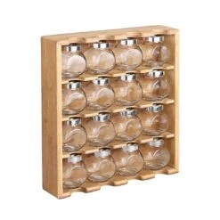 Merkloos Decopatent® Kruidenrekje Ophangbaar - Kruidenrek Inclusief 16 Kruidenpotjes - Bamboe Hout - 4 Laags -Thuisopslag 1200x1200 432