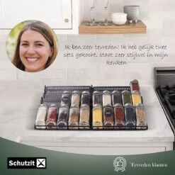 Schutzit - Kruidenrek Lade - Metaal - Zwart - 3 Lagen - Kruiden Organizer Liggend Ladeinzet 13 Schutzit - Kruidenrek Lade - Metaal - Zwart - 3 Lagen - Kruiden Organizer Liggend Ladeinzet -Thuisopslag 1200x1200 455