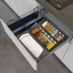 Kitchenful Kruidenrek Lade - Kruiden Organiser - 6 Stuks - Zwart - Verstelbaar - Metaal - Kruiden Opberger -Thuisopslag 1200x1200 463