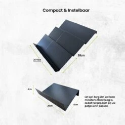 Kitchenful Kruidenrek Lade - Kruiden Organiser - 6 Stuks - Zwart - Verstelbaar - Metaal - Kruiden Opberger -Thuisopslag 1200x1200 466