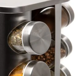 Pazzo Goods - Kruidenrek Staand - Kruidenrek Met Potjes - Zilver - RVS - Kruidenrek Draaibaar - 20 Kruidenpotjes - Inclusief Stickers & Stift - Kruiden Carrousel -Thuisopslag 1200x1200 47