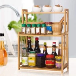 Cellavi Duurzaam Kruidenrek Staand Van Bamboe - Keukenrek Verstelbaar - Keuken Accessoires - Stevige Constructie - Multifunctioneel En Waterafstotend -Thuisopslag 1200x1200 478