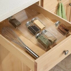 Merkloos Kruidenrek Voor Lade - Kruidenorganizer - Keukenlade Organiser - Kruidenrek Lade - Kruidenhouder - Lade Voor Kruiden - Spice Rack - Uitschuifbaar Van 20cm Tot 40cm - Kruidenrek Liggend - Spice Organizer -Thuisopslag 1200x1200 485