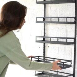 Soome Viljo - Kruidenrek Ophangbaar - Keukenrek - Wandrek - Keuken Organizer - 5 Laags - Verstelbaar - Staal - Zwart - H85xB42.5cm 14 Soome Viljo - Kruidenrek Ophangbaar - Keukenrek - Wandrek - Keuken Organizer - 5 Laags - Verstelbaar - Staal - Zwart - H85xB42.5cm -Thuisopslag 1200x1200 497