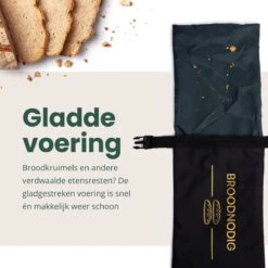 BROODNODIG® - Herbruikbare Boterhamzak - Van 100% Gerecyclede PET-flessen - Ideaal Als Diepvrieszakjes - Lunchzak - Herbruikbaar Boterhamzakje - Foodwrap - Lunchbox - 30x20cm - Zwart -Thuisopslag 1200x1200 526