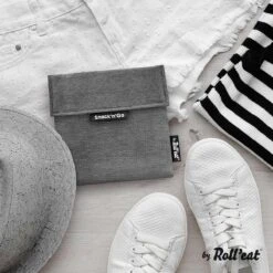 Roll'Eat Snack'n Go Herbruikbaar Boterhamzakje - Grijs -Thuisopslag 1200x1200 548