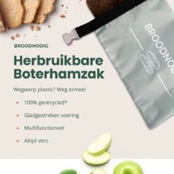 BROODNODIG® - Herbruikbare Boterhamzak - Van 100% Gerecyclede PET-flessen - Ideaal Als Diepvrieszakjes - Lunchzak - Herbruikbaar Boterhamzakje - Foodwrap - Lunchbox - 30x20cm - Pastel Groen 15 BROODNODIG® - Herbruikbare Boterhamzak - Van 100% Gerecyclede PET-flessen - Ideaal Als Diepvrieszakjes - Lunchzak - Herbruikbaar Boterhamzakje - Foodwrap - Lunchbox - 30x20cm - Pastel Groen -Thuisopslag 1200x1200 551