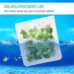 Siliconen Vershoudzakken | Diepvrieszakken | Set Van 10 | Duurzaam | Herbruikbaar Boterhamzakje | Mealprep -Thuisopslag 1200x1200 578