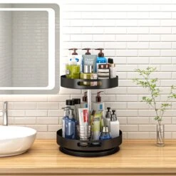 AlShiha® Organizer- Draaiplateau - 2 Laags(Zwart) - Keuken Organizers - Aanrecht Organiser - Draaischijf - Badkamer Organizer - Make Up Organizer - Kruidenrek - Kast Organizer - Keukenkast Organizer 20 AlShiha® Organizer- Draaiplateau - 2 Laags(Zwart) - Keuken Organizers - Aanrecht Organiser - Draaischijf - Badkamer Organizer - Make Up Organizer - Kruidenrek - Kast Organizer - Keukenkast Organizer -Thuisopslag 1200x1200 586
