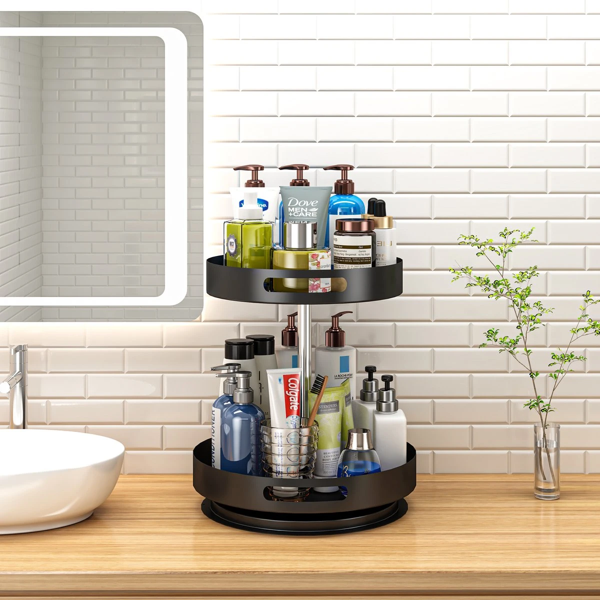 AlShiha® Organizer- Draaiplateau - 2 Laags(Zwart) - Keuken Organizers - Aanrecht Organiser - Draaischijf - Badkamer Organizer - Make Up Organizer - Kruidenrek - Kast Organizer - Keukenkast Organizer 7 AlShiha® Organizer- Draaiplateau - 2 Laags(Zwart) - Keuken Organizers - Aanrecht Organiser - Draaischijf - Badkamer Organizer - Make Up Organizer - Kruidenrek - Kast Organizer - Keukenkast Organizer - Afbeelding 5