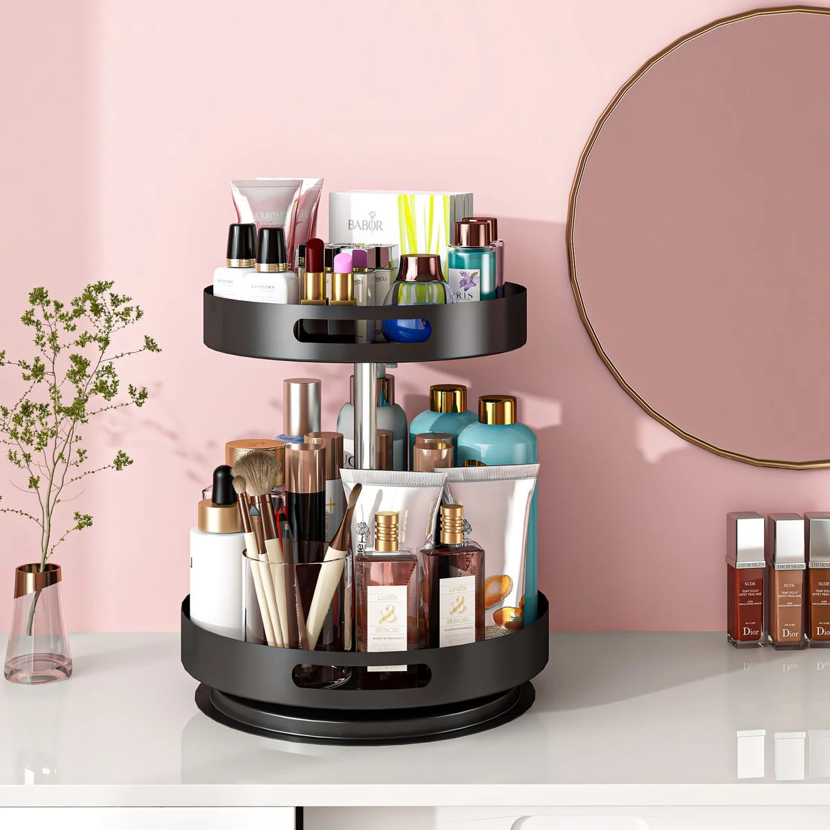 AlShiha® Organizer- Draaiplateau - 2 Laags(Zwart) - Keuken Organizers - Aanrecht Organiser - Draaischijf - Badkamer Organizer - Make Up Organizer - Kruidenrek - Kast Organizer - Keukenkast Organizer 13 AlShiha® Organizer- Draaiplateau - 2 Laags(Zwart) - Keuken Organizers - Aanrecht Organiser - Draaischijf - Badkamer Organizer - Make Up Organizer - Kruidenrek - Kast Organizer - Keukenkast Organizer - Afbeelding 11