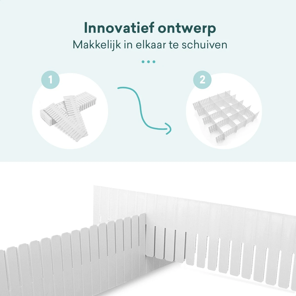 Yourganized Ladeverdeler - Lade Organizer - Set Van 12 - Voor Kleding/Keuken/Badkamer 6 Yourganized Ladeverdeler - Lade Organizer - Set Van 12 - Voor Kleding/Keuken/Badkamer - Afbeelding 4