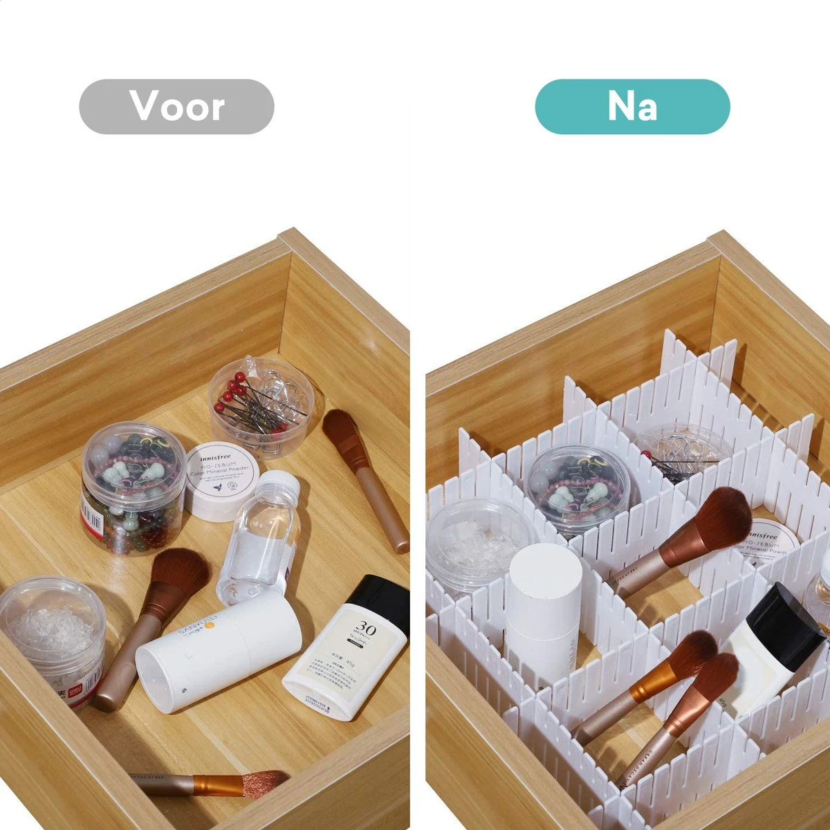 Yourganized Ladeverdeler - Lade Organizer - Set Van 12 - Voor Kleding/Keuken/Badkamer 7 Yourganized Ladeverdeler - Lade Organizer - Set Van 12 - Voor Kleding/Keuken/Badkamer - Afbeelding 5