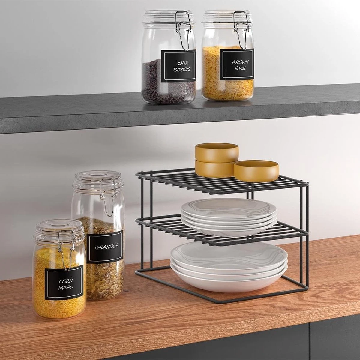 Tomado Metaltex Keukenkast Rekje 2 Etages - 2 Etages 4 Tomado Metaltex Keukenkast Rekje 2 Etages - 2 Etages - Afbeelding 2