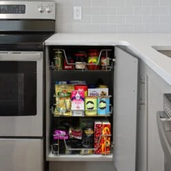 2 X KuKoo Schuiflades Keukenkast - 60 Cm - Set Van 2 - Losse Lades Met Rails - Geschikt Voor Kasten Met 60cm Breedte - Opbergmand Keukenkast -Thuisopslag 1200x1200 703