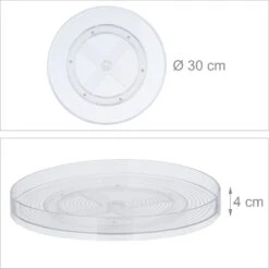 Relaxdays Draaiplateau Rond - 30 Cm - Draaischijf - Organizer Koelkast - Keuken Opberger -Thuisopslag 1200x1200 712