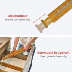 KitchenBrothers Ladeverdeler - Lade Organizer - Uitschuifbaar - Verstelbaar - 4 Stuks - Bamboe 13 KitchenBrothers Ladeverdeler - Lade Organizer - Uitschuifbaar - Verstelbaar - 4 Stuks - Bamboe -Thuisopslag 1200x1200 746
