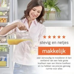 Lenx - Transparante Koelkast Organizer - Set Van 2 - Extra Lade In Koelkast - Bakjes - Doorzichtig Met Scheiding Tot 8 Vakjes - Verstelbaar - Incl. 8 Dividers - BPA Vrij -Thuisopslag 1200x1200 768