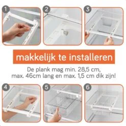 Lenx - Transparante Koelkast Organizer - Set Van 2 - Extra Lade In Koelkast - Bakjes - Doorzichtig Met Scheiding Tot 8 Vakjes - Verstelbaar - Incl. 8 Dividers - BPA Vrij -Thuisopslag 1200x1200 770