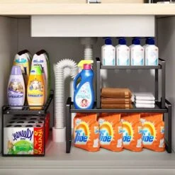 Keuken Organizers - Aanrecht Organiser - 18*33,2* 21 Cm -Pannenrekken - Gootsteenkast Organizer - Bureau Organizer - Opbergrek - Kruidenrek - Kast Organizer - Badkamer Organizer -Thuisopslag 1200x1200 779