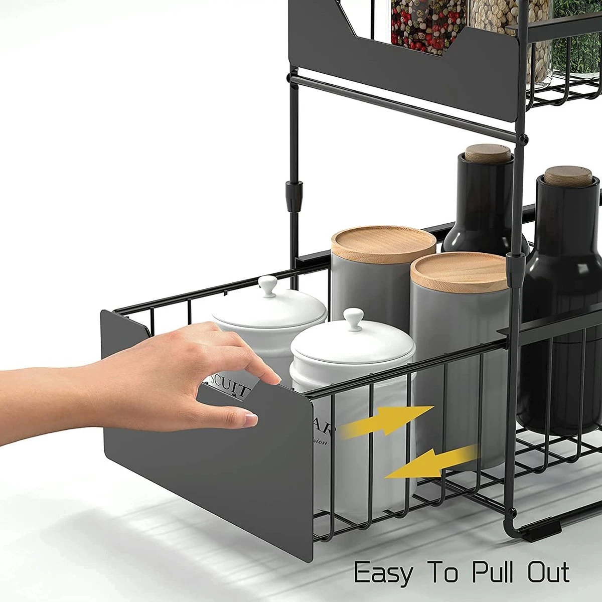 BOTC Organizer - Gootsteenkast Organizer - Opbergrek - Aanrecht Organiser – Keuken Organizers - Tweelaags – Metaal – Antislip 8 BOTC Organizer - Gootsteenkast Organizer - Opbergrek - Aanrecht Organiser – Keuken Organizers - Tweelaags – Metaal – Antislip - Afbeelding 6