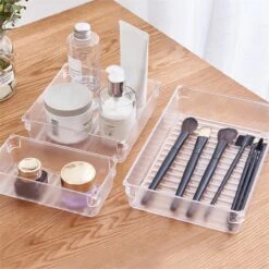 Lade Organizer (Set Van 16) - Doorzichtig Keuken Bakjes - Keukenkastorganizers - Opbergbak / Bewaardoos / Opbergdoos / Lade / Schuiflade Verdeler / Indeling- Blikjes En Pakjes Houder - Fridge / Koelkast Organizer - Transparant Badkamer Opslag Bakje -Thuisopslag 1200x1200 798