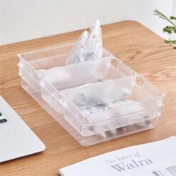 Lade Organizer (Set Van 16) - Doorzichtig Keuken Bakjes - Keukenkastorganizers - Opbergbak / Bewaardoos / Opbergdoos / Lade / Schuiflade Verdeler / Indeling- Blikjes En Pakjes Houder - Fridge / Koelkast Organizer - Transparant Badkamer Opslag Bakje -Thuisopslag 1200x1200 802