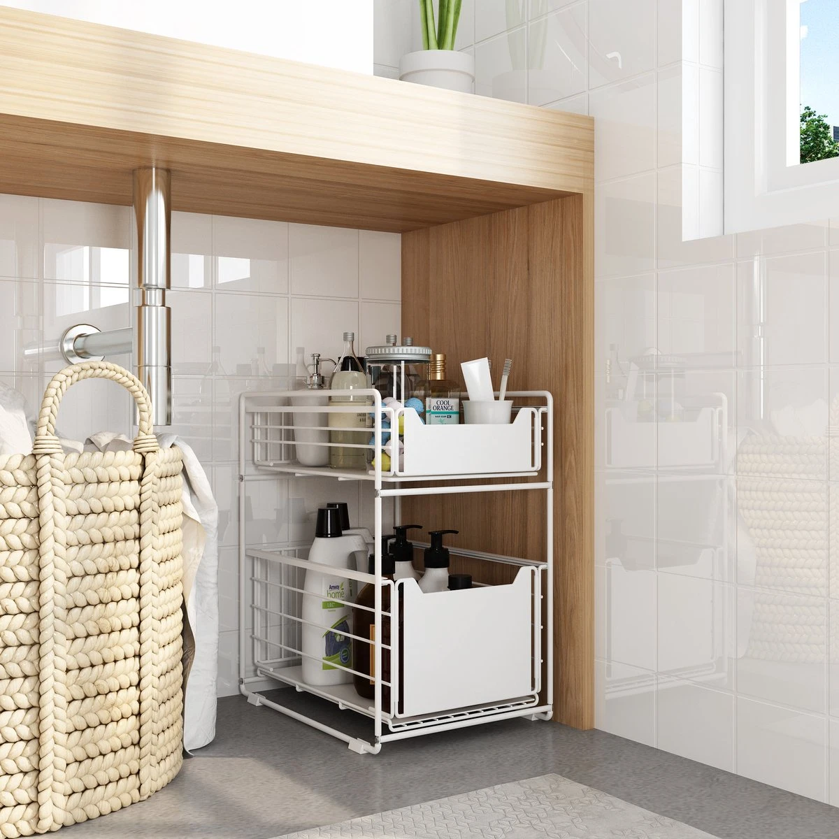 AlShiha® Organizer - Large(Wit) - Ladekast - Kast Organizer - Gootsteenkast Organizer - Aanrecht Organiser - Opbergrek - Keukenkast Organizer - Keuken Organizer - Gootsteen Organizer - Ladesysteem - Ladeblok - Keukenrek 5 AlShiha® Organizer - Large(Wit) - Ladekast - Kast Organizer - Gootsteenkast Organizer - Aanrecht Organiser - Opbergrek - Keukenkast Organizer - Keuken Organizer - Gootsteen Organizer - Ladesysteem - Ladeblok - Keukenrek - Afbeelding 3