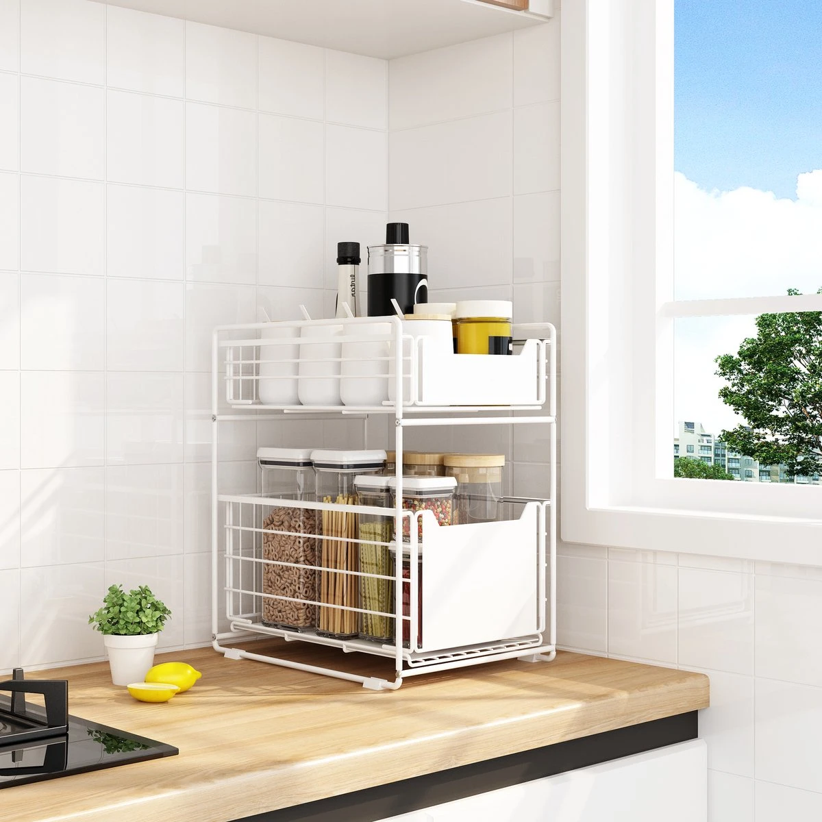 AlShiha® Organizer - Large(Wit) - Ladekast - Kast Organizer - Gootsteenkast Organizer - Aanrecht Organiser - Opbergrek - Keukenkast Organizer - Keuken Organizer - Gootsteen Organizer - Ladesysteem - Ladeblok - Keukenrek 6 AlShiha® Organizer - Large(Wit) - Ladekast - Kast Organizer - Gootsteenkast Organizer - Aanrecht Organiser - Opbergrek - Keukenkast Organizer - Keuken Organizer - Gootsteen Organizer - Ladesysteem - Ladeblok - Keukenrek - Afbeelding 4