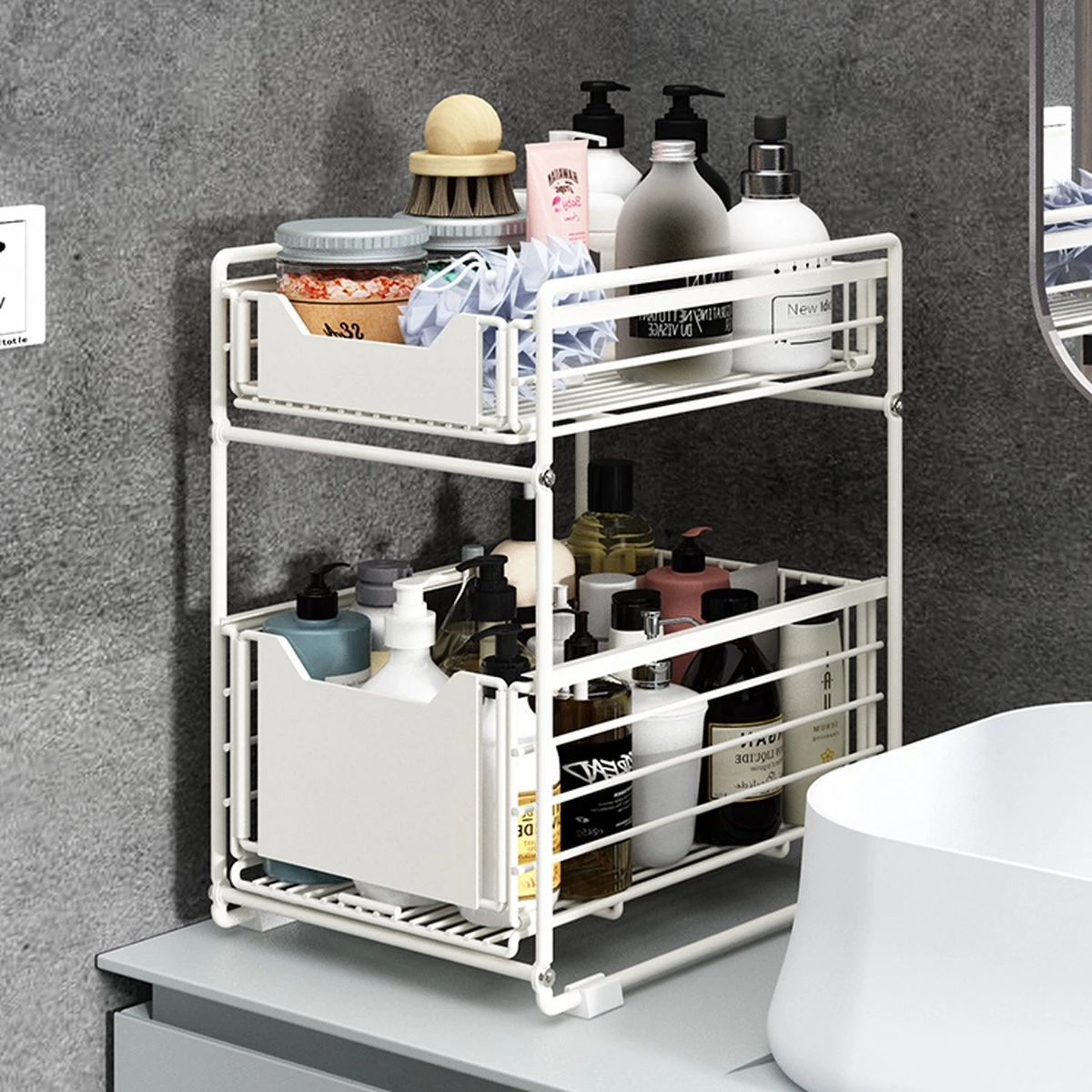 AlShiha® Organizer - Large(Wit) - Ladekast - Kast Organizer - Gootsteenkast Organizer - Aanrecht Organiser - Opbergrek - Keukenkast Organizer - Keuken Organizer - Gootsteen Organizer - Ladesysteem - Ladeblok - Keukenrek 9 AlShiha® Organizer - Large(Wit) - Ladekast - Kast Organizer - Gootsteenkast Organizer - Aanrecht Organiser - Opbergrek - Keukenkast Organizer - Keuken Organizer - Gootsteen Organizer - Ladesysteem - Ladeblok - Keukenrek - Afbeelding 7