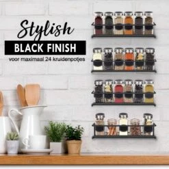 Kruidenrek Ophangbaar Kruidenpotjes Wandrek Organizer Keuken Accessoires - Zwart - Geschikt Voor Bijna Alle Kruidenpotjes 13 Kruidenrek Ophangbaar Kruidenpotjes Wandrek Organizer Keuken Accessoires - Zwart - Geschikt Voor Bijna Alle Kruidenpotjes -Thuisopslag 1200x1200 88