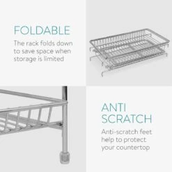 Navaris Stalen Kruidenrekje 2 Laags - Kruidenrek Staand - Rek Voor Kruidenpotjes En Glaasjes - Multifunctionele Organizer Voor Keuken En Badkamer -Thuisopslag 1200x1200 90