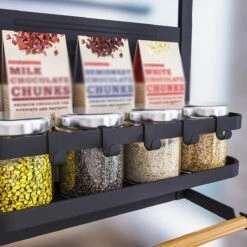 Magnetisch Multifunctioneel Rek - Magnetisch Keukenrek - Zwart & Hout - Ophangen Zonder Boren - 2-laags Met Magneten En Schroefjes - Wandgemonteerde KeukenRolhouder - Magnetisch Koelkastrek - Magnetisch Wasmachine Rek - Kruidenrek -Thuisopslag 1200x1200 912