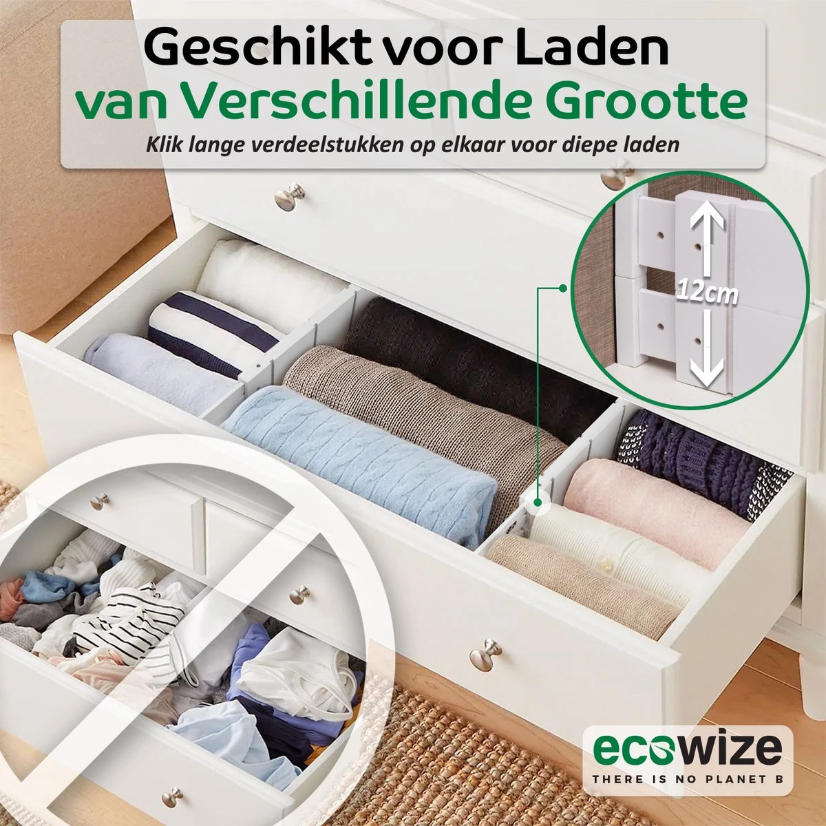 Ecowize Luxe Lade Organizer - Ladeverdeler Verstelbaar 100% Natuurlijk Bamboe - Set Van 4 Ladeverdelers, Uitschuifbaar (43cm Tot 56cm) - Eenvoudig Te Installeren Lade Verdeler Organizer Bakjes - Duurzaam Cadeau - Grijs/Wit/Natuur 5 Ecowize Luxe Lade Organizer - Ladeverdeler Verstelbaar 100% Natuurlijk Bamboe - Set Van 4 Ladeverdelers, Uitschuifbaar (43cm Tot 56cm) - Eenvoudig Te Installeren Lade Verdeler Organizer Bakjes - Duurzaam Cadeau - Grijs/Wit/Natuur - Afbeelding 3
