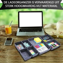 Lade Organizer - Ladeverdeler - Organizer Bureau - Lade Bakjes - Opbergbakjes - Mandjes - Make Up Bakjes - Lade Verdeler - Opberg Mandjes - Opbergmand - Donkergrijs -Thuisopslag 1200x1200 936