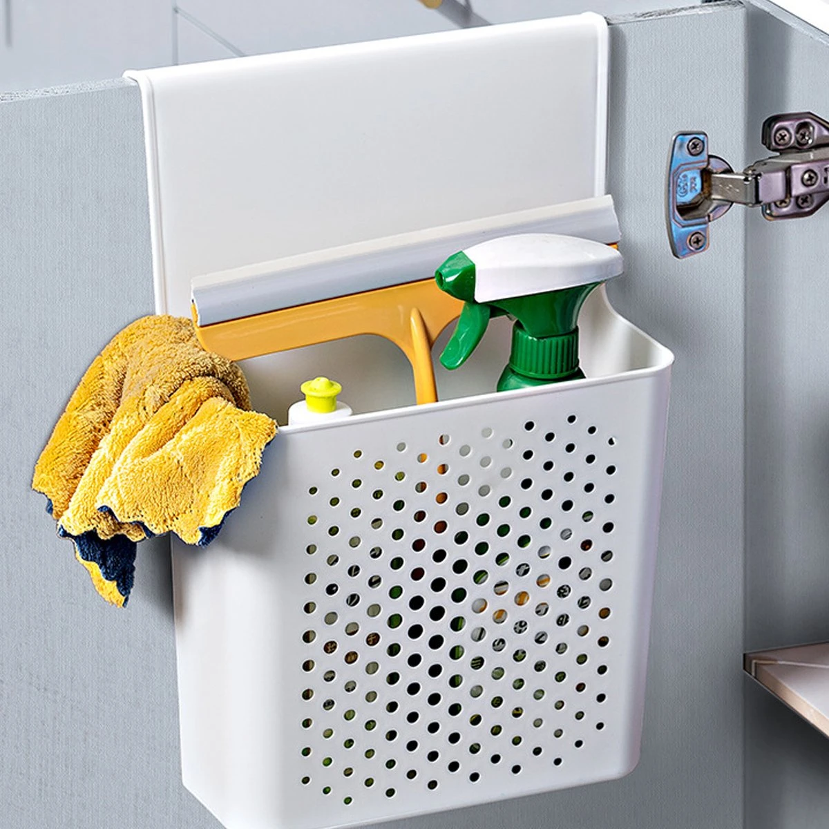 Keukendeur Organizer - Wit - 35,6 X 24 X 9,2 Cm - Hangende Keuken Opberger - Gootsteenkast Mand - Keukenkast Organiser - Deurmand - Gootsteenkast Organizer - Hangende Organizer 3 Keukendeur Organizer - Wit - 35,6 X 24 X 9,2 Cm - Hangende Keuken Opberger - Gootsteenkast Mand - Keukenkast Organiser - Deurmand - Gootsteenkast Organizer - Hangende Organizer