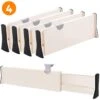 Posity Ladeverdeler - Lade Organizer - Voor Keuken / Slaapkamer / Kantoor / Kleding - Verstelbaar/uitschuifbaar - 4 Stuks - Plastic -Thuisopslag 1200x1200 970