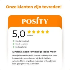 Posity Ladeverdeler - Lade Organizer - Voor Keuken / Slaapkamer / Kantoor / Kleding - Verstelbaar/uitschuifbaar - 4 Stuks - Plastic -Thuisopslag 1200x1200 976
