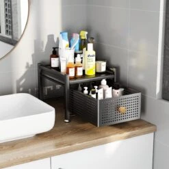 AlShiha® Organizer - Keuken Organizer - Ladekast - (Een Laag ) - Kast Organizer - Keukenrek - Gootsteenkast Organizer - Aanrecht Organiser - Bureau Organizer - Opbergrek - Keukenkast Organizer - Badkamer Organizer -Thuisopslag 1200x1200 981